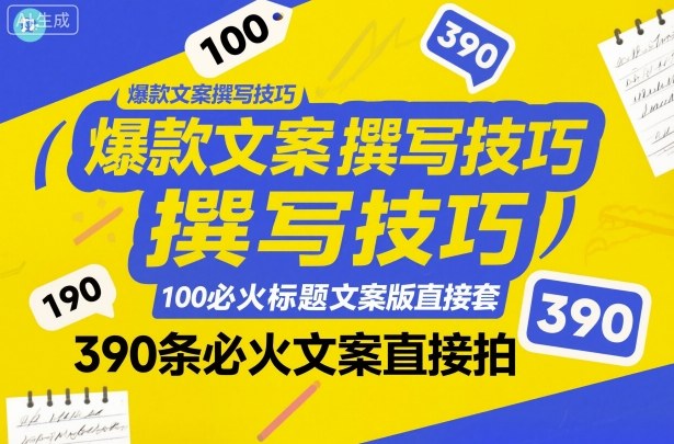爆款文案撰写技巧，100个必火标题文案模版直接套，390条必火文案直接拍-邪修侠 - 演示