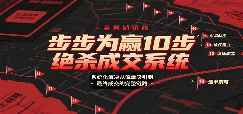 步步为赢10步绝杀成交系统,系统化解决从流量吸引到最终成交的完整链路-邪修侠