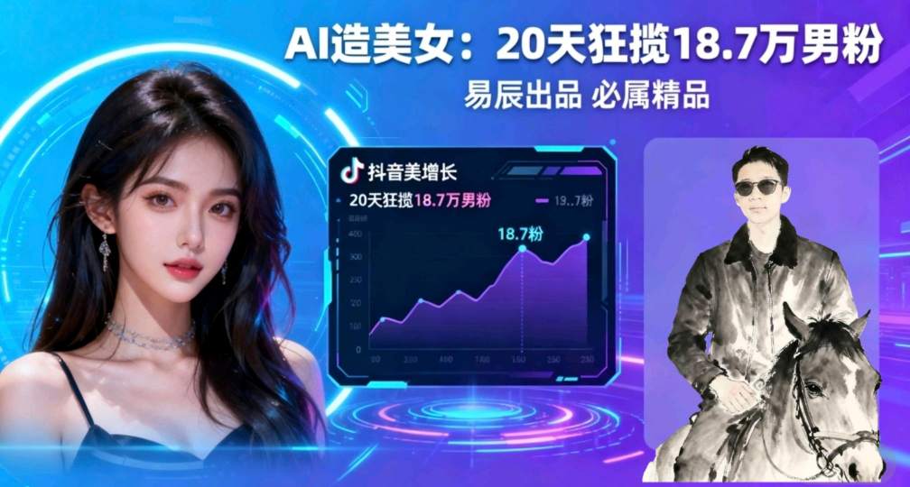 副业拆解：手把手教学用AI制作“氛围感”美女动图，在抖音引流男粉就这么简单-网亿资源平台