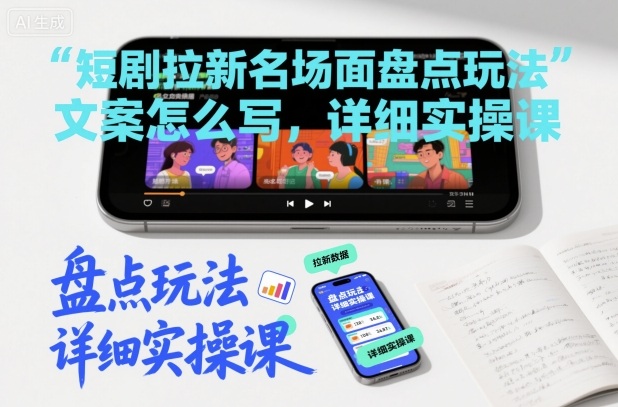 短剧拉新名场面盘点玩法文案怎么写，详细实操课-邪修侠