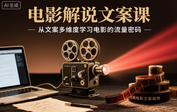 电影解说文案课，从文案多维度学习电影的流量密码-邪修侠 - 演示