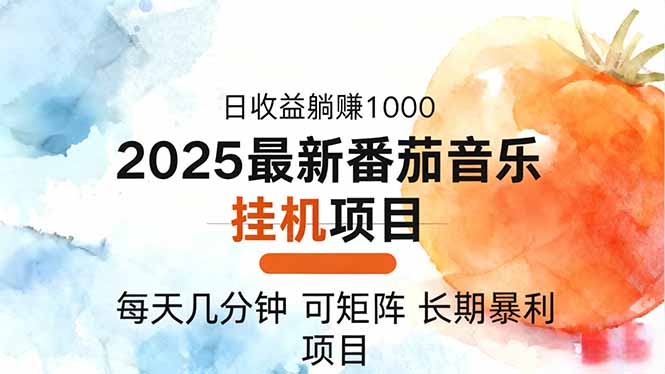 2025年最新番茄音乐人挂机项目，每天几分钟，月入1000＋，可矩阵，一台…-邪修侠