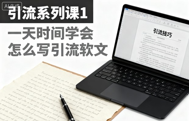引流系列课1，一天时间学会怎么写引流软文-网亿资源平台