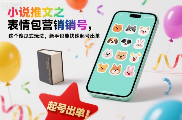 小说推文之表情包营销号，这个傻瓜式玩法，新手也能快速起号出单-网亿资源平台