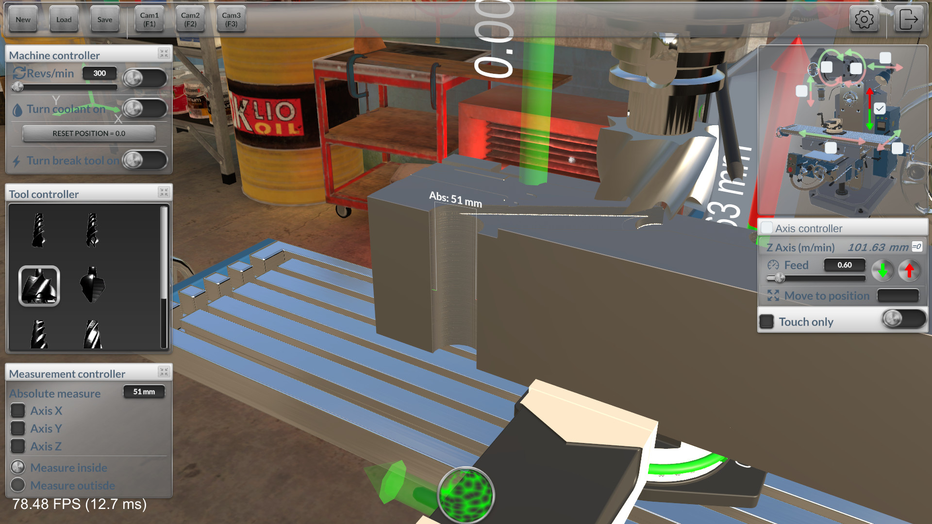 铣削机模拟器/Milling machine simulator 铣削机模拟器/Milling machine simulator