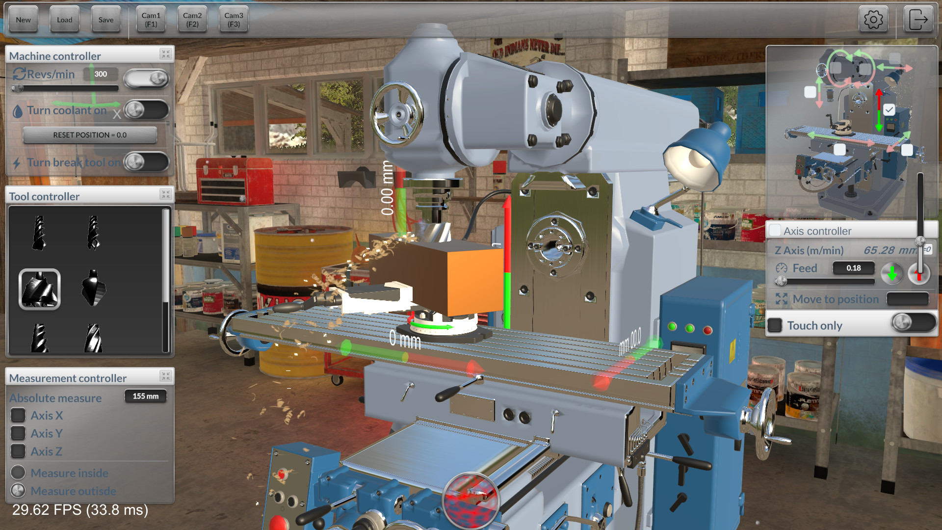 铣削机模拟器/Milling machine simulator 铣削机模拟器/Milling machine simulator