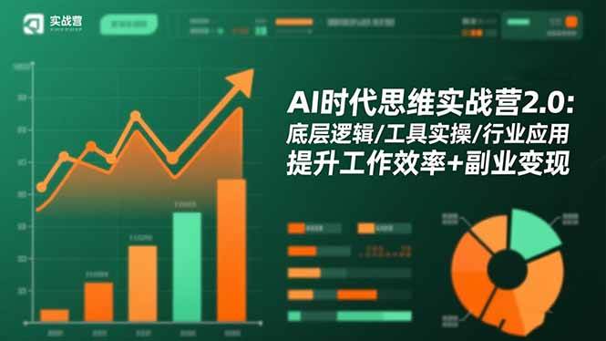 （16506期）AI时代思维实战营2.0：底层逻辑/工具实操/行业应用 提升工作效率+副业变现-网亿资源平台