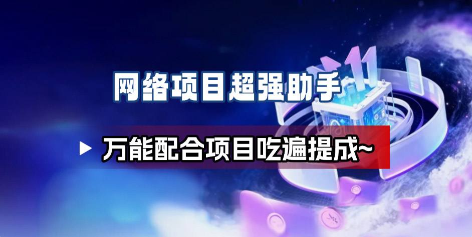 网络项目万能辅助工具_万能配合拉新项目吃遍提成-邪修侠 - 演示