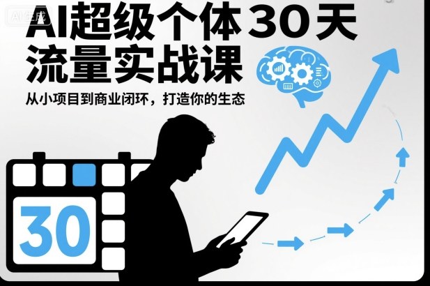 AI超级个体30天流量实战课，从小项目到商业闭环，打造你的生态-网亿资源平台