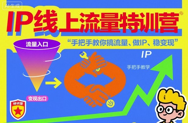 IP线上流量特训营，手把手教你搞流量、做IP、稳变现-网亿资源平台
