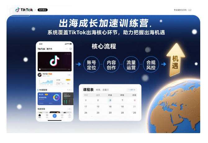 出海成长加速训练营，系统覆盖TikTok出海核心环节，助力把握出海机遇（更新）-网亿资源平台