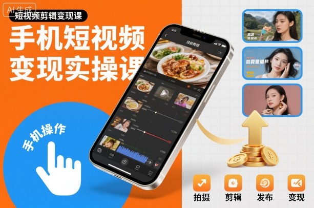 手机短视频变现实操课，短视频剪辑变现课-邪修侠 - 演示