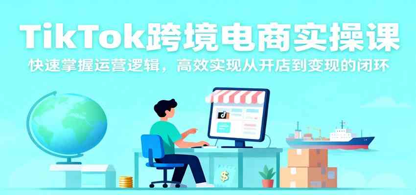 TikTok跨境电商实操课，快速掌握运营逻辑，高效实现从开店到变现的闭环-网亿资源平台