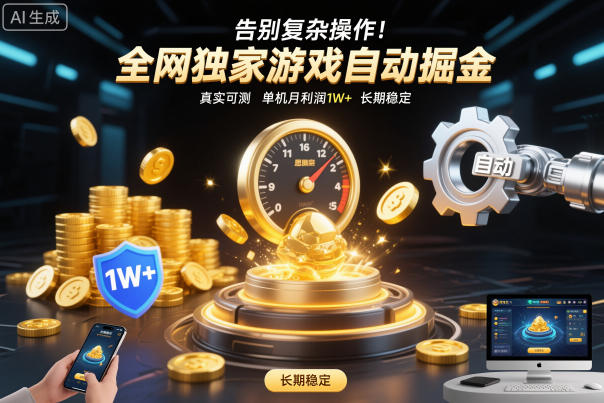 告别复杂操作！全网独家游戏自动掘金，真实可测，单机月利润1W+，长期稳定【揭秘】-邪修侠 - 演示