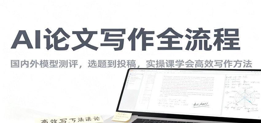 AI论文写作全流程，国内外模型测评，选题到投稿，实操课学高效写作方法-网亿资源平台