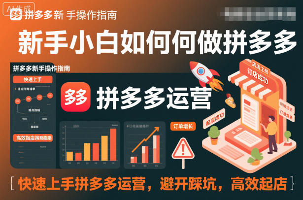 新手小白如何做拼多多，快速上手拼多多运营，避开踩坑，高效起店-邪修侠 - 演示