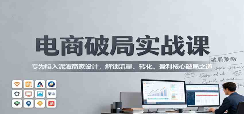 电商破局实战课：专为陷入泥潭商家设计，解锁流量、转化、盈利核心破局之道-网亿资源平台