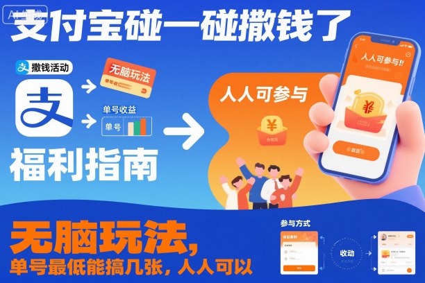 支付宝碰一碰撒钱了，无脑玩法，单号最低能搞几张，人人可以撸【揭秘】-邪修侠 - 演示