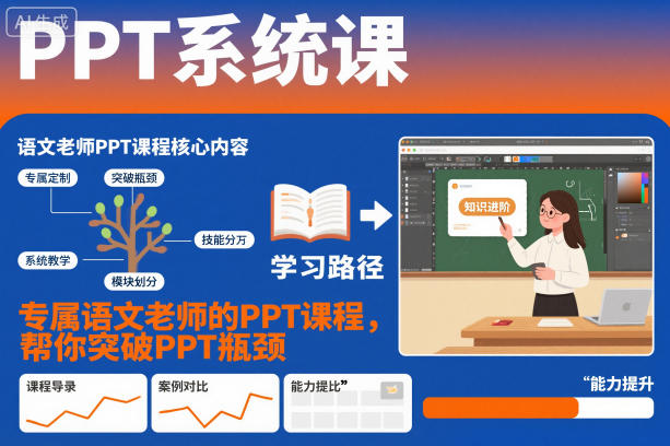 PPT系统课,专属语文老师的PPT课程,帮你突破PPT瓶颈-邪修侠 - 演示