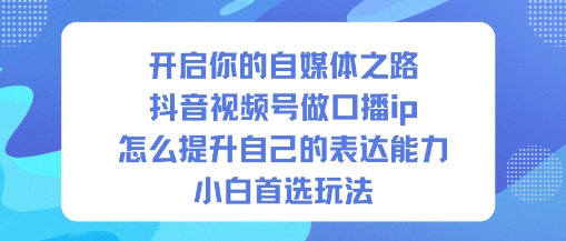 开启你的自媒体之路，抖音视频号做口播ip，怎么提升自己的表达能力，小白首选玩法-邪修侠 - 演示