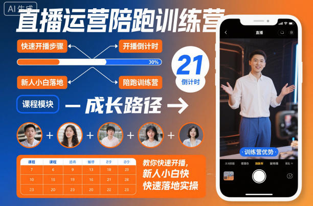 直播运营陪跑训练营，教你快速开播，新人小白快速落地实操-邪修侠 - 演示