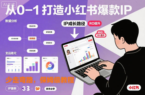 从0-1如何打造一个小红书爆款IP，少走弯路，保姆级教程-邪修侠 - 演示