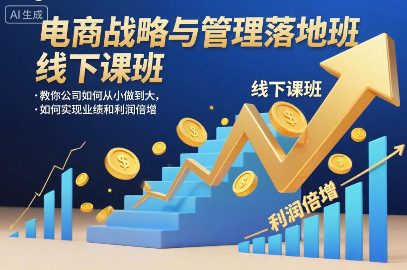 电商战略与管理落地班线下课，教你公司如何从小做到大，如何实现业绩和利润倍增【录音】-邪修侠