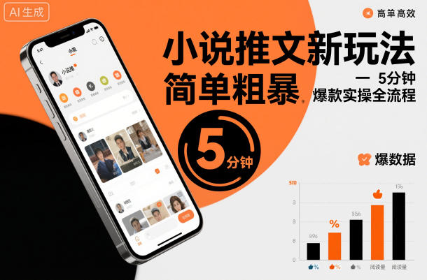 小说推文新玩法，简单粗爆，5分种一个爆款实操全流程-邪修侠 - 演示
