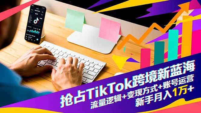 （16640期）抢占TikTok跨境新蓝海：流量逻辑+变现方式+账号运营，新手月入1万+-网亿资源平台