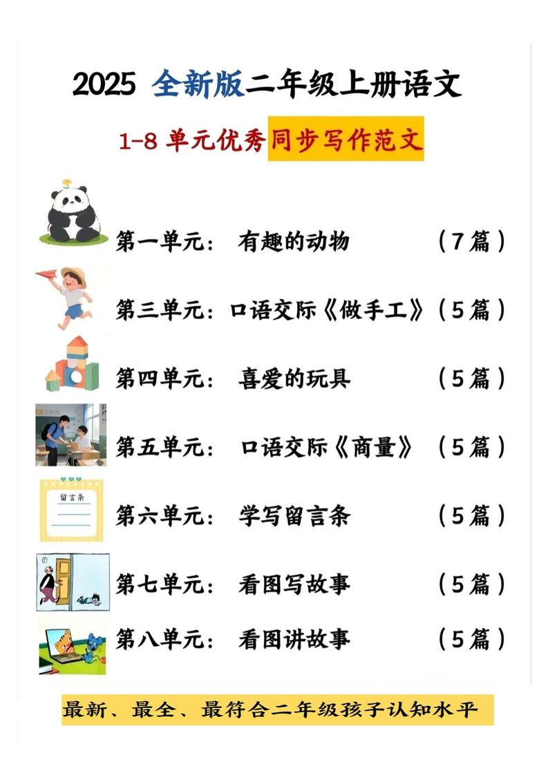 25新二上语文1-8单元同步写话范文+练习（含范文63页）-网亿资源平台