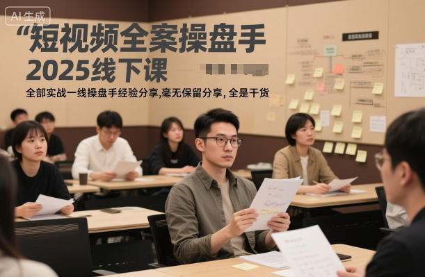 短视频全案操盘手2025线下课，全部实战一线操盘手经验分享，毫无保留分享，全是干货-邪修侠 - 演示