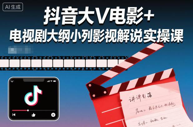 抖音大V电影+电视剧大纲小列影视剧解说实操课-邪修侠 - 演示
