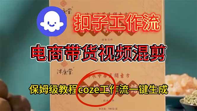 （16669期）电商带货视频一键混剪，保姆级都系COZE工作流一键生成-网亿资源平台