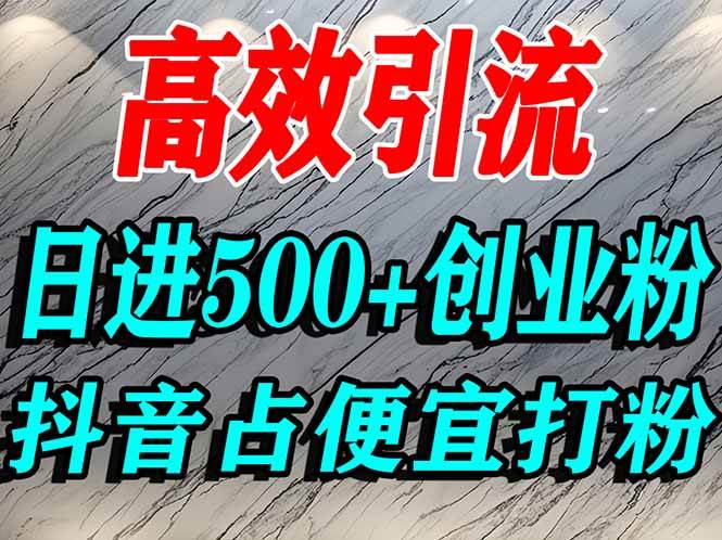 （16679期）怎么打创业粉？抖音利用占便宜心理引流创业粉，单人日引500+精准流量-网亿资源平台