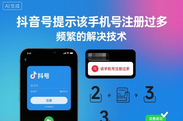 抖音号提示该手机号注册过多，频繁的解决技术-邪修侠