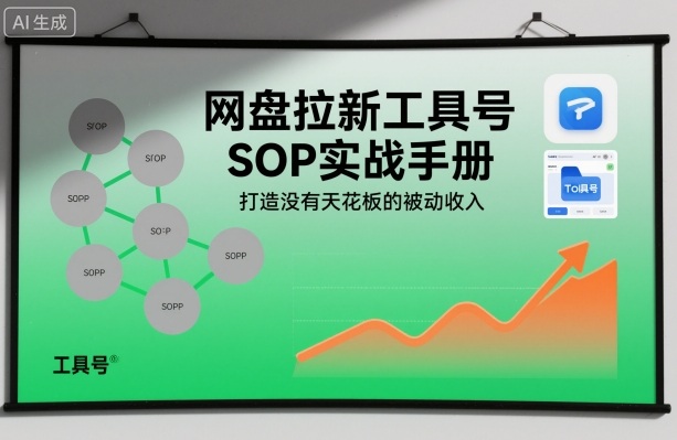 网盘拉新工具号SOP实战手册，打造没有天花板的被动收入-网亿资源平台