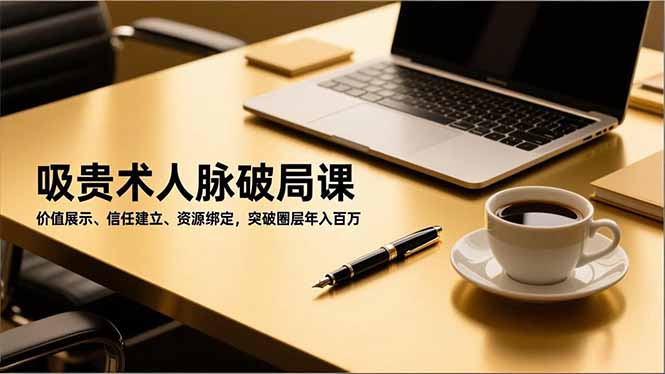 吸贵术人脉破局课，价值展示、信任建立、资源绑定，突破圈层年入百万-邪修侠 - 演示