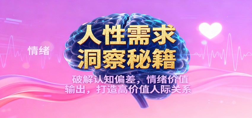 人性需求洞察秘籍，破解认知偏差，情绪价值输出，打造高价值人际关系-邪修侠 - 演示