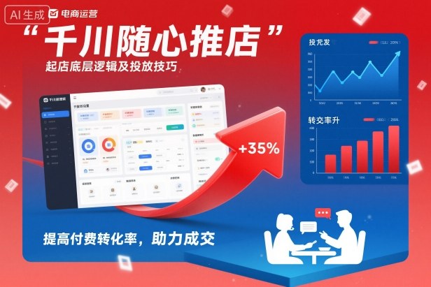 千川随心推起店底层逻辑及投放技巧，提高付费转化率，助力成交-网亿资源平台