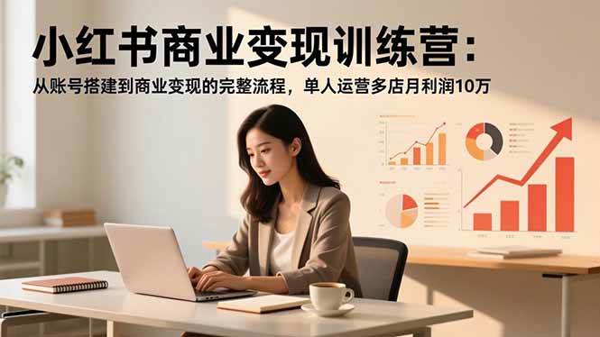 （16698期）小红书商业变现训练营：从账号搭建到商业变现的完整流程，单人运营多店月利润10万-网亿资源平台
