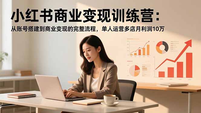 小红书商业变现训练营：从账号搭建到商业变现的完整流程，单人运营多店月利润10万-邪修侠 - 学院