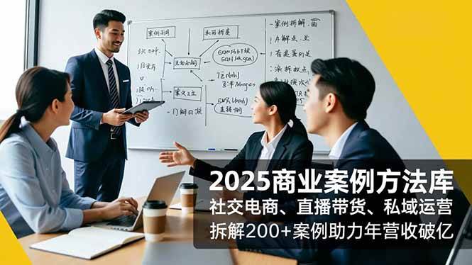 （16713期）2025商业案例方法库，社交电商、直播带货、私域运营，拆解200+案例助力年营收破亿-网亿资源平台
