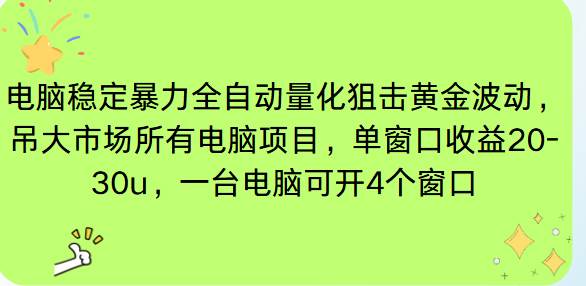 （16737期）电脑EA策略挂机项目单窗口收益20-30u，单电脑可挂5-10个窗口收益稳健4位数-网亿资源平台