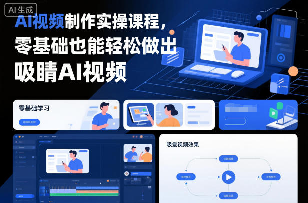 AI视频制作实操课程，零基础也能轻松做出吸睛AI视频-邪修侠 - 演示