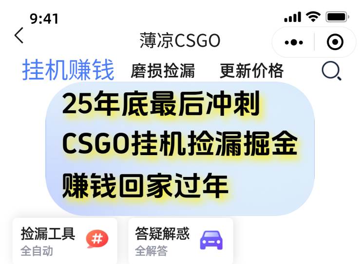 （16735期）12月年底抓紧最后一个月，用CSGO游戏挂机捡漏掘金赚钱掘金，一部手机轻松日入500+-网亿资源平台