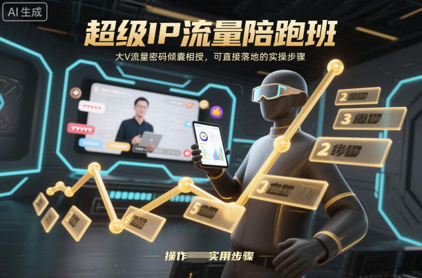 超级IP流量陪跑班，大V流量密码倾囊相授，可直接落地的实操步骤-网亿资源平台