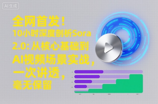 全网首发！10小时深度剖析Sora 2.0：从核心基础到AI视频场景实战，一次讲透，毫无保留-邪修侠 - 演示