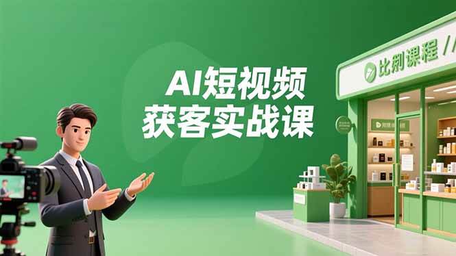 （16747期）AI短视频获客实战课，数字人创作、实体行业应用、精准引流，30天获取客源月入6万+-网亿资源平台