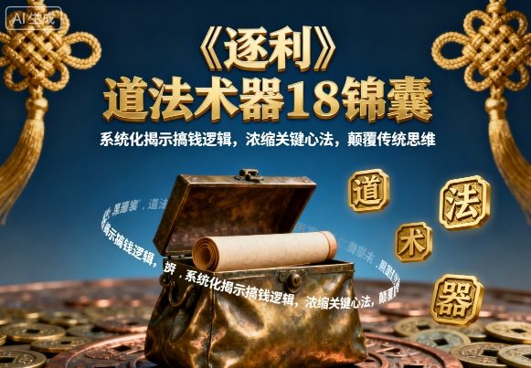 《逐利》道法术器18锦囊，系统化揭示搞钱逻辑，浓缩关键心法，颠覆传统思维（更新）-网亿资源平台