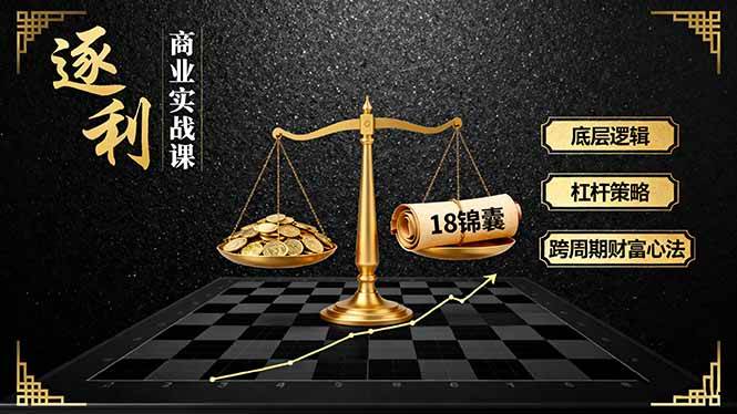 （16753期）《逐 利》商业实战课，底层逻辑、杠杆策略、18锦囊，跨周期财富心法（更新）-网亿资源平台